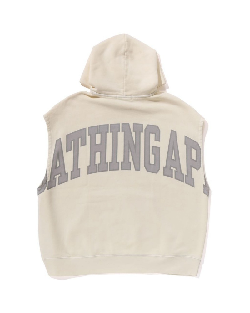 Sweatshirt Bape Sans Manches Pullover Hoodie Blanche Homme | HTU-22493478